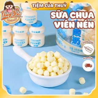 HŨ 30 LỌ Kẹo Sữa Chua Viên Nén MILK Hongkong 2 Vị Sữa Chua - Dâu, đồ ăn vặt nội địa,
