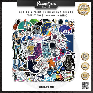 [STICKER 1K] SET 200 STICKER NASA SIÊU CHẤT DÁN TRANG TRÍ ĐT LAPTOP VALI TƯỜNG TỦ KỆ MŨ BẢO HIỂM XE MÁY NOTEBOOK