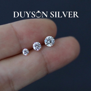 Khuyên tai bạc nữ nụ đá tròn Bông tai bạc 925 nam nhiều size DUYSON SILVER (Giá bán/1 chiếc)[KNXK44]