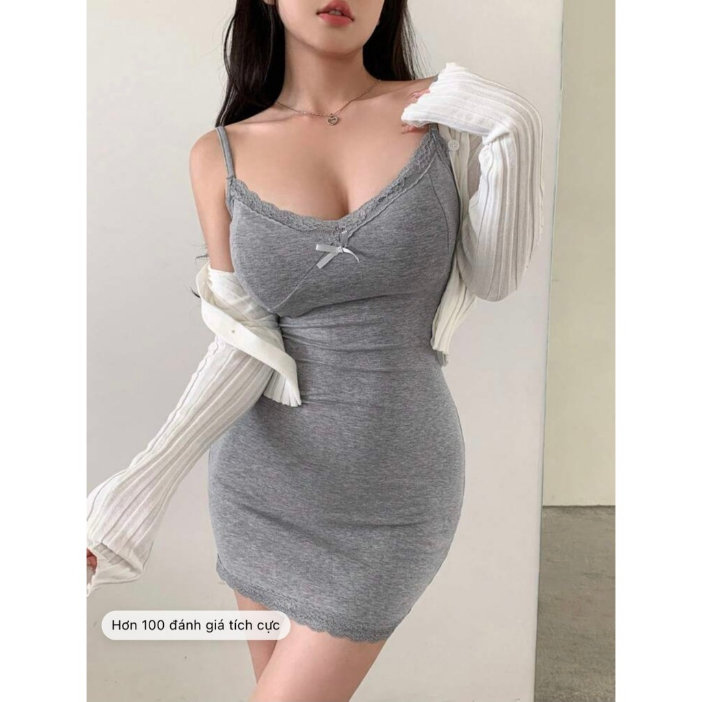 Đầm Body Ôm Sexy 2 Dây Nữ, Đầm Thun Tăm Nhiều Màu Có Mút Ngực A13 | BigBuy360 - bigbuy360.vn