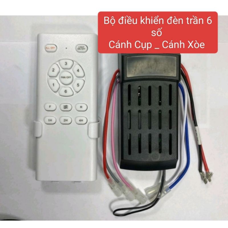 Bộ Điều Khiển Quạt Trần và Đèn Từ Xa Đa Năng _ BỘ KHIỂN DC 7 DÂY _( Hàng Sịn) 5 Dây Và 6 Dây _ 6 Số