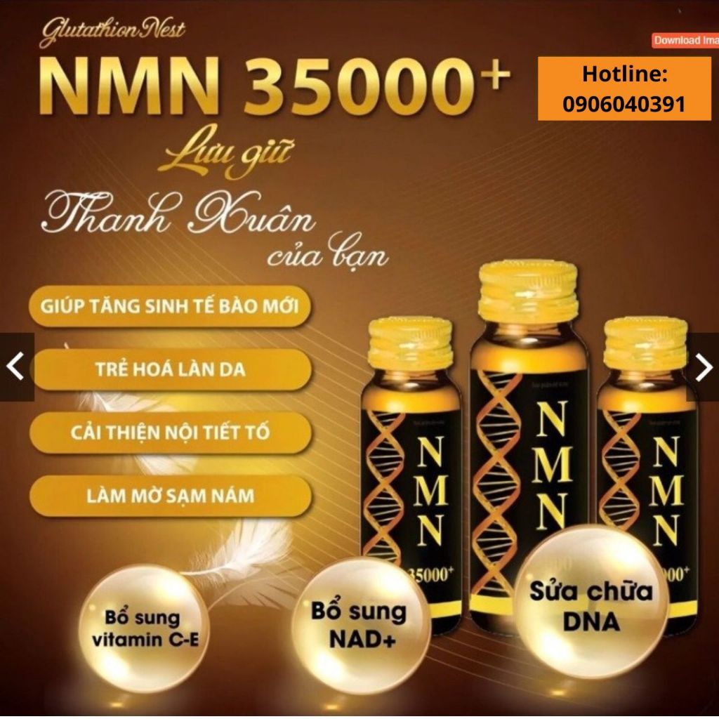 Nước uống COLLAGEN GLUTATHION NEST NMN Collagen 35000 cung cấp dưỡng chất, hỗ trợ sức khoẻ, chống lã