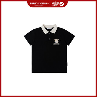 Áo Thun DirtyCoins Puppies Woman Polo - Black/Cream