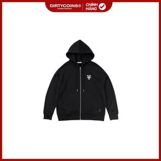 Áo Khoác DirtyCoins Y Patch Zipped Hoodie - Black