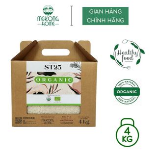 Gạo ST25 100% Organic, gạo chuẩn vị, dẻo, thơm tự nhiên, mùi ngọt nhẹ - 4kg