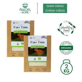 Gạo tấm Mekong Home 100% Organic, gạo chuẩn vị Nàng Hương, dẻo, thơm, mùi ngọt nhẹ - 2kg