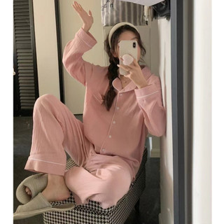Bộ ngủ pyjama dài tay, đồ bộ sau sinh form đẹp.
