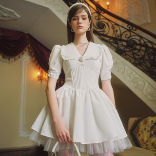 DARLING.ISM - Đầm xoè tay phồng phối lưới Kate Dress vải taffta gân