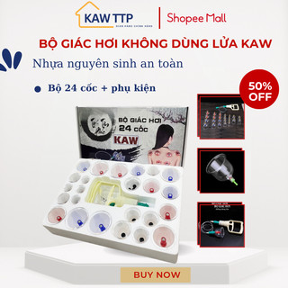 Giác hơi chân không KAW - Không Dùng Lửa, Nhựa Nguyên Sinh 24 Cốc, An Toàn