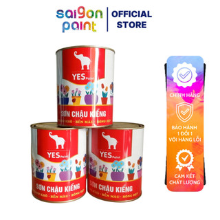 Sơn chậu kiểng ngoài trời màu đỏ chu hệ pha dung môi lon 800gram - dolphinpaint.vn