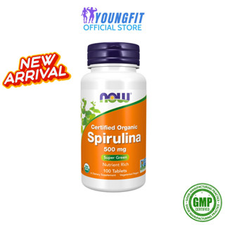 Viên Uống Tảo Xoắn Hữu Cơ Organic Spirulina NOW USDA Tăng Cường Sức Khỏe Tối Ưu (100-200-500 viên) - YoungFit