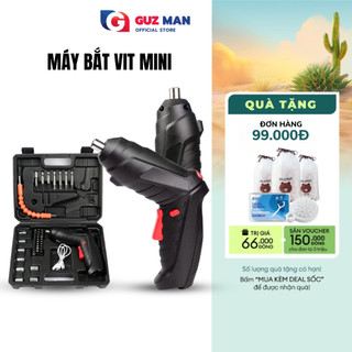 Máy Bắt Vít Cầm Tay  Máy Khoan Pin Mini METIS Bắt Vít Đa Năng 2 Chiều Pin Sạc Hộp 47 Món