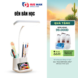 Đèn Học Để Bàn Tích Điện Cảm Ứng METIS 3 Chế Độ Sáng Chống Cận Bảo Vệ Mắt Trang Trí Bàn Học