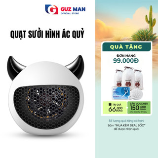 Máy Sưởi Ấm Để Bàn Đa Năng METIS Quạt sưởi Quỷ Nhỏ Công Suất 350W Chống Bỏng, Chống Lật, Tiết Kiệm Điện