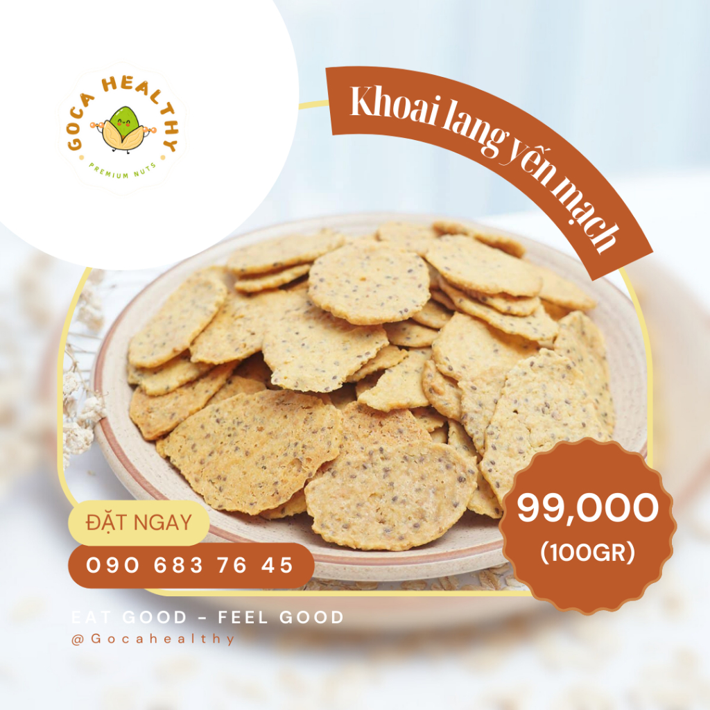 Snack khoai lang yến mạch - Goca Healthy