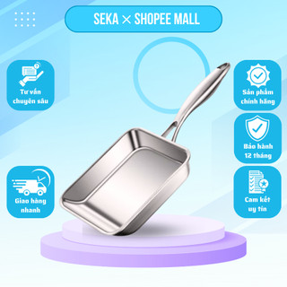 Chảo Inox Chống Dính Seka SK6020 Đáy 5 Lớp Dẫn Nhiệt Nhanh Chảo Đa Năng Dùng Cho Mọi Loại Bếp Chính Hãng