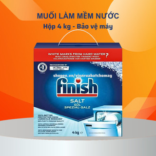 Muối rửa bát Finish 4kg, muối làm mềm nước bảo vệ máy rửa bát - Nhập Khẩu Chính Hãng