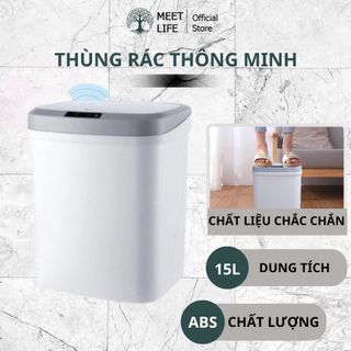 Thùng rác thông minh tự động đóng mở nắp Thùng rác cảm ứng thông minh bh 1 đổi 1