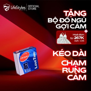 Bao cao su kéo dài thời gian quan hệ LifeStyles Love Time nhiều gel 3 bao