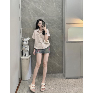 Sơ mi nơ kẻ sọc 205