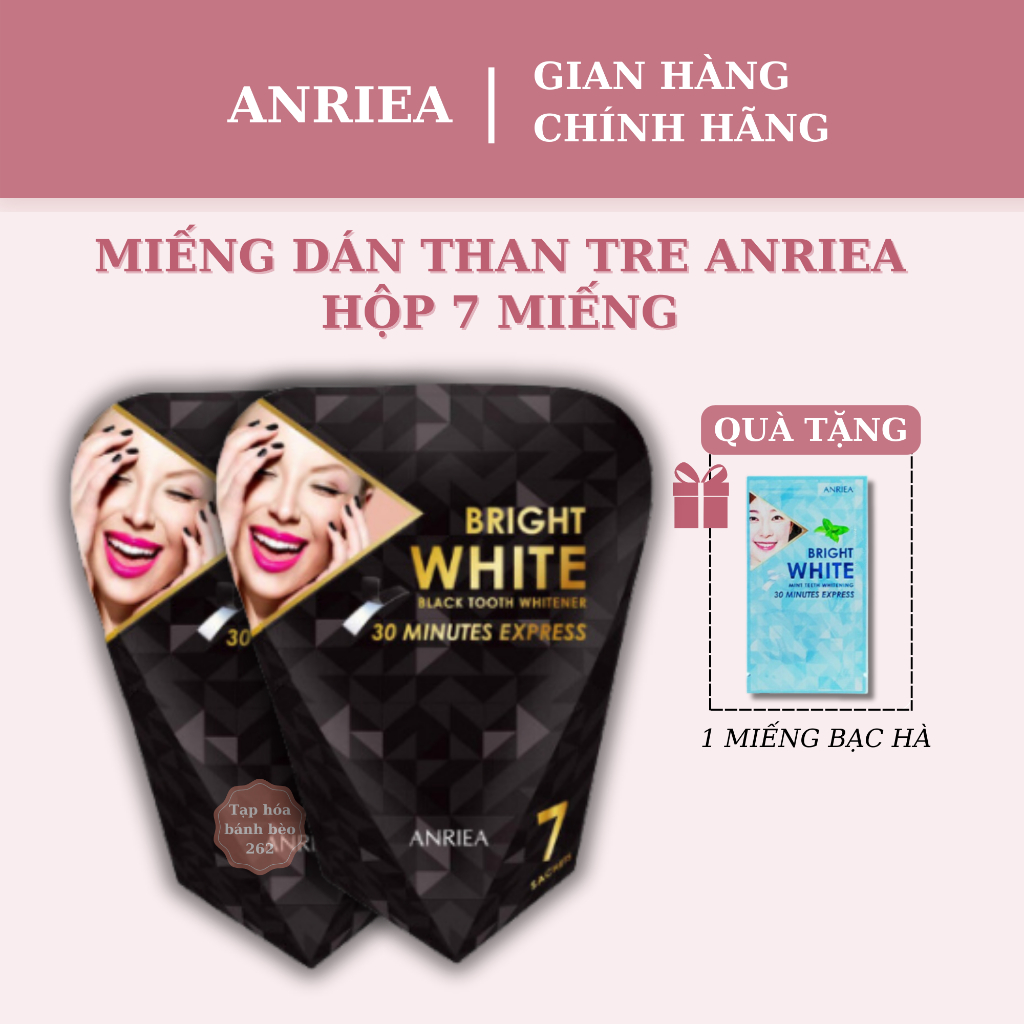 Combo 2 Hộp trắng răng Anriea than tre