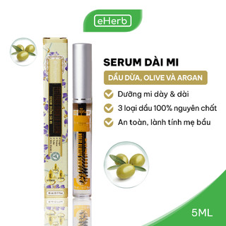 Serum Dưỡng Dài Mi Từ Dầu Nguyên Chất (Dừa, Olive, Argan) MILAGANICS 5ml (Tuýp)