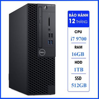 Máy Tính Để Bàn Dell Optiplex Core i7 9700 Ram 16GB, Ổ Cứng SSD 512GB+HDD 1TB Bảo Hành 12 Tháng