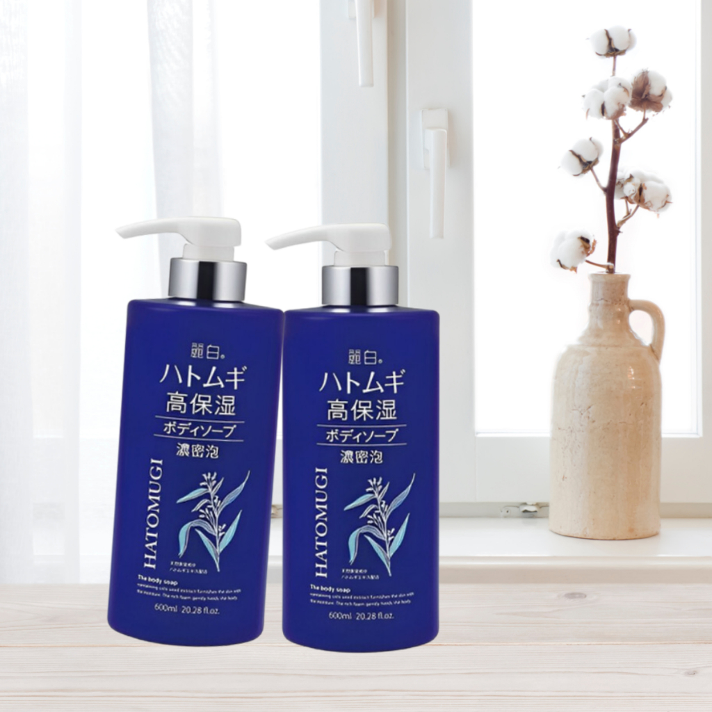 Sữa Tắm Hatomugi Ý Dĩ 600ml Xanh Dưỡng Ẩm Làm Sáng Da The Body Soap BDCare