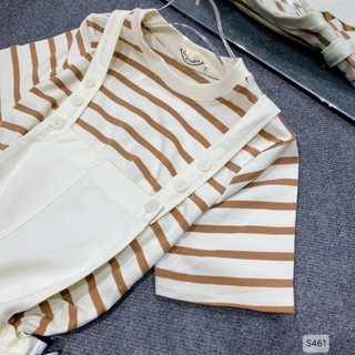 set váy yếm 2 món gồm váy và áo thun