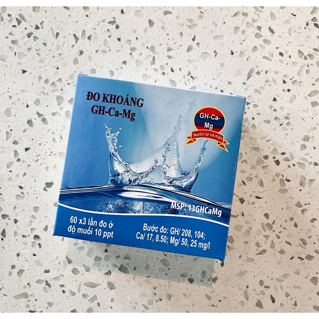 Đo Khoáng GH - Ca - Mg, 60 lần đo / hộp, GH-Ca-Mg Test