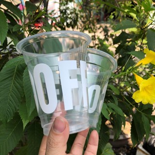 50 Ly nhựa 360ml, ly nhựa cà phê sinh tố nước ép IN SẴN CHỮ COFFEE MÀU TRẮNG ly nhựa dày 360ml