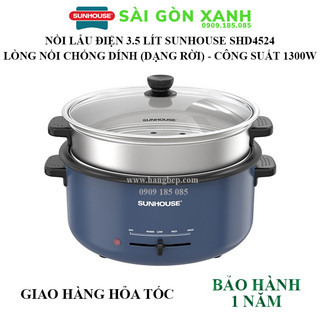Nồi lẩu điện 3.5 lít sunhouse shd4524 - bảo hành 12 tháng - sunhouse sài gòn