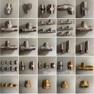Đầu nối ren trong-ren ngoài inox đủ loại- Kép inox, tê nox, nơ, cút, mang sông inox