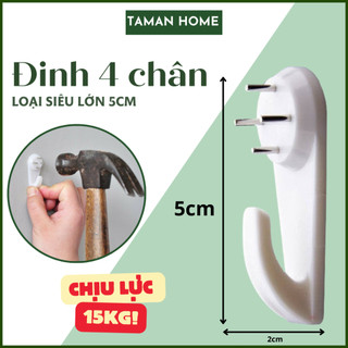 Combo 4 Đinh Treo Tường 4 chân [Loại lớn 5cm] Treo Tranh Ảnh Móc Đóng Tường Chịu Lực 15kg Chắc Chắn Không Cần Khoan