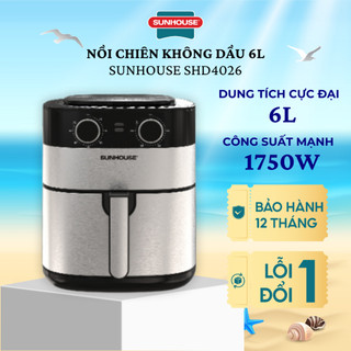 NỒI CHIÊN KHÔNG DẦU 6L SUNHOUSE SHD4026 - Bảo hàng 12 Tháng