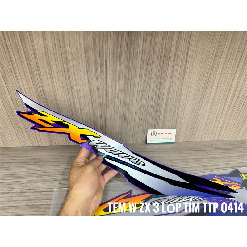 Tem Wave ZX 3 Lốp tím