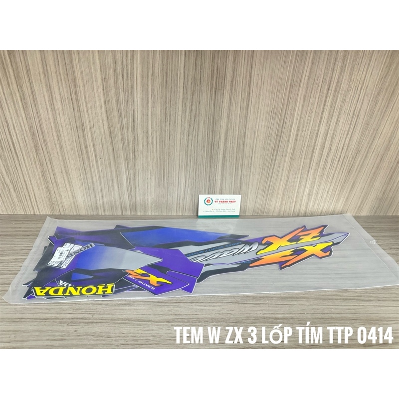 Tem Wave ZX 3 Lốp tím