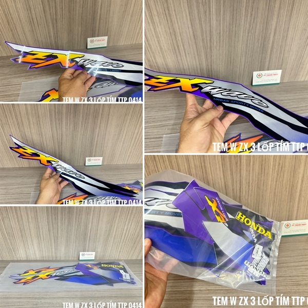 Tem Wave ZX 3 Lốp tím