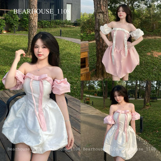 ĐẦM-VÁY TIỂU THƯ *CECI DRESS* chân váy bồng , đính nơ dài dự tiệc, kỷ yếu