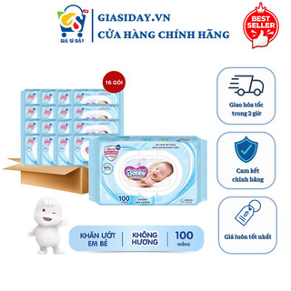 16 gói khăn ướt bobby không mùi hương