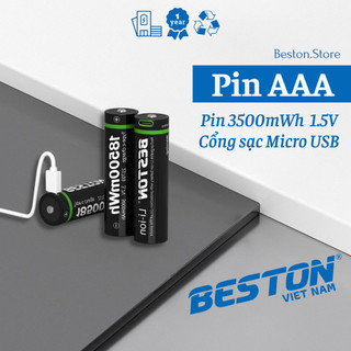 Pin sạc aaa/aa 1.5v cao cấp - sạc trực tiếp bằng cổng micro usb không cần bộ sạc - beston