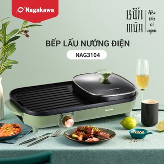 Bếp lẩu nướng điện đa năng dung tích 1.7L Nagakawa NAG3104 - Bảo hành 12 tháng đổi mới 15 ngày