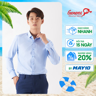 Áo sơ mi nam GENEROS Slimfit 010122409MF AR800 VC013 sơ mi nam công sở chất cotton cao cấp