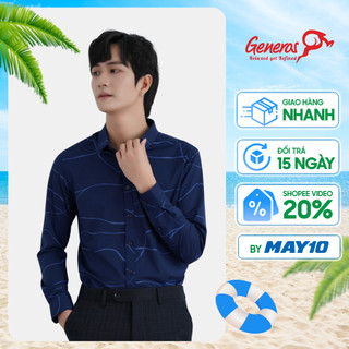 Áo sơ mi nam GENEROS AH350 010123351MF Áo sơ mi nam dài tay công sở slimfit ôm vừa
