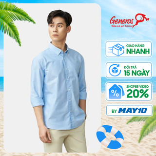 Áo sơ mi nam GENEROS 010123044MF form Regular chất cotton thoáng khí