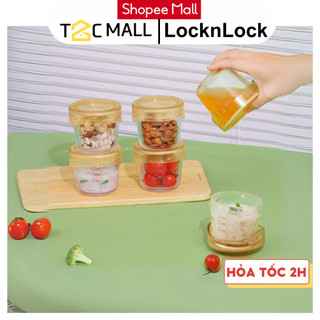 Hộp thủy tinh có nắp trữ đồ ăn dặm cho bé locknlock chia vạch trữ đông llg508s3 llg542s3ivy t2c mall