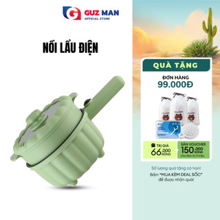 Nồi điện mini đa năng METIS 2 tầng bí ngô  dung tích 2L tự động ngắt, nồi lẩu, hấp, chiên, xào