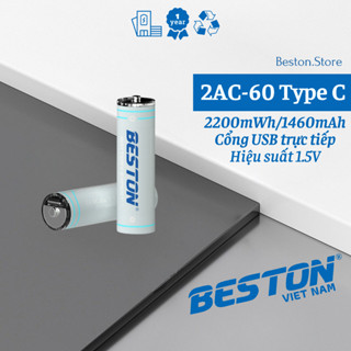  BESTON Vỉ 4 pin sạc USB 1.5V TypeC AA 2200mWh 1460mAh chất lượng cao 