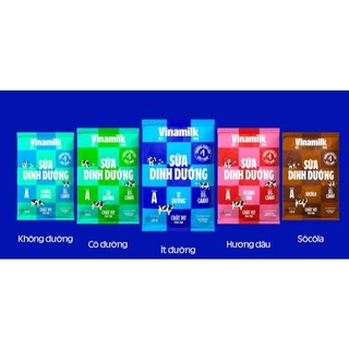 Sữa bịch Vinamilk 100% lẻ đủ mùi 220ml