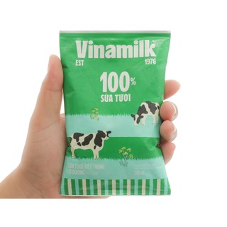 Sữa bịch Vinamilk 100% lẻ đủ mùi 220ml